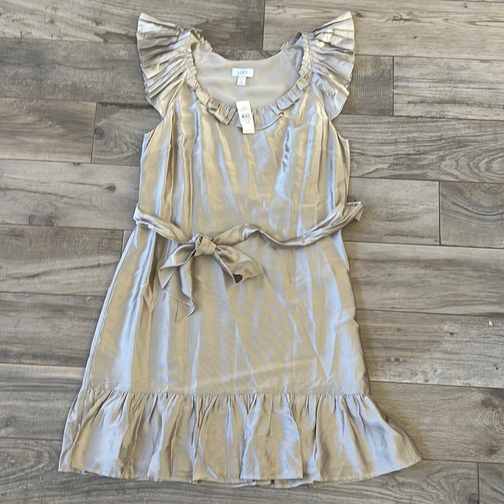 LOFT dress champagne color